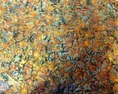 Sheet - GREEN COPPER GOLD Van Gogh Glass Stained Glass V25