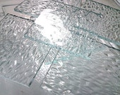 Sheet - CLEAR quot ICE quot TEXTURED Transparent Stained Glass F24