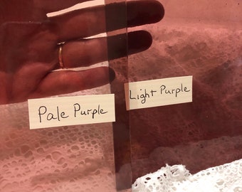 Sheet - PALE / LIGHT PURPLE Transparent Stained Glass Sheet L20