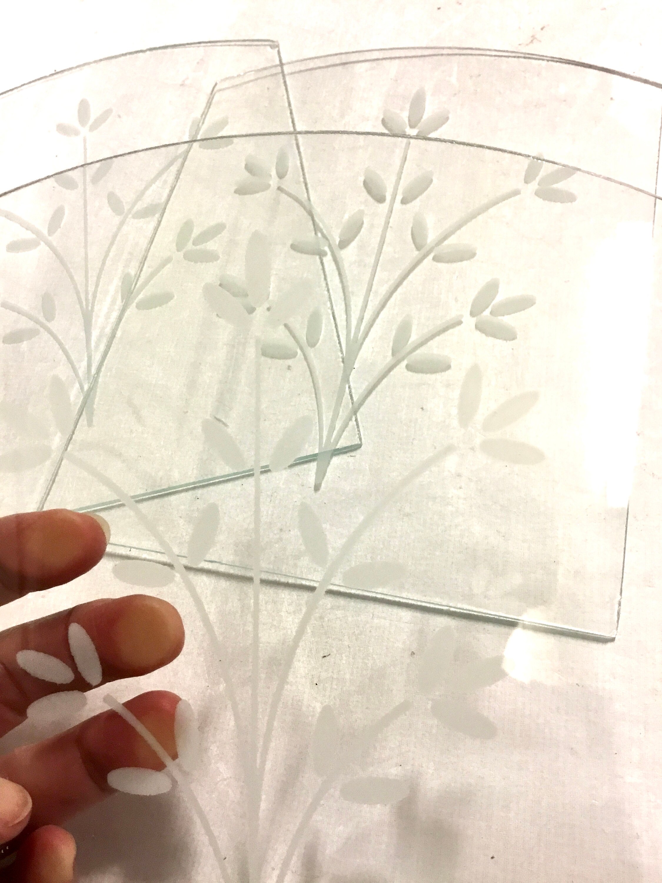 Clear Single Glue Chip Stained Glass Sheet 8 by 5 