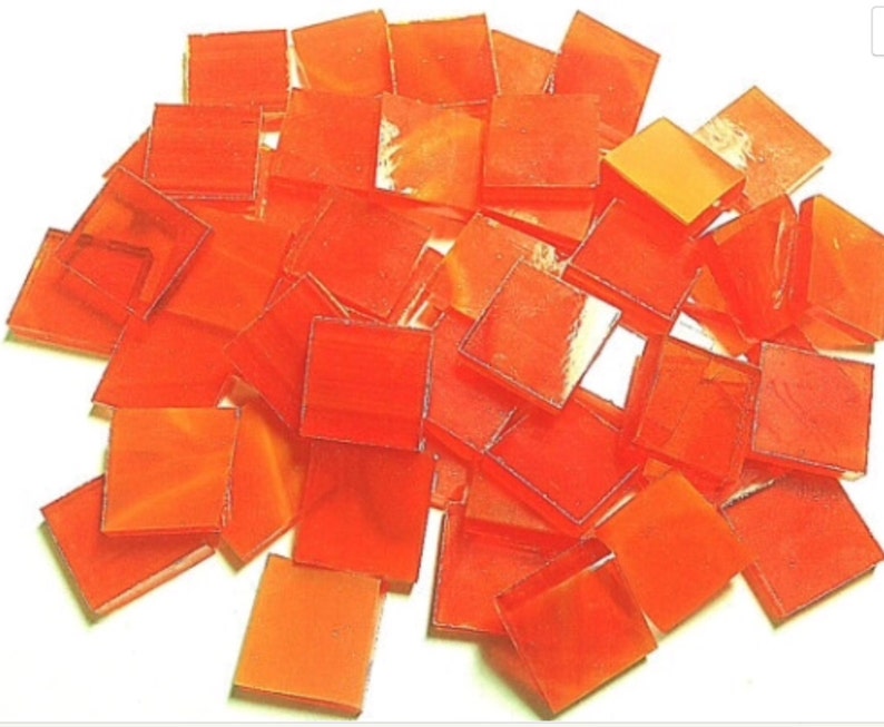 Sheet BRIGHT ORANGE WISPY Translucent Stained Glass Supply Etsy
