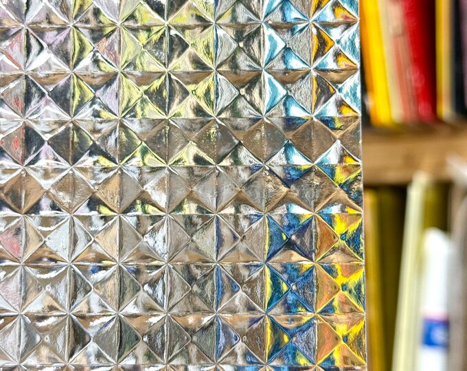 Square Reeded Glass Sheet BEVEL SQUARE REEDED Design Clear Transparent Stained Glass #605 - Etsy
