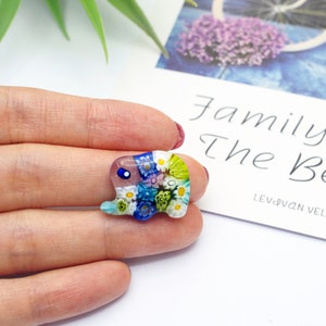 Elephant Pendant for Lady Women Girl and Kids by Millefiori Murano Glass Venetian Glass Mosaic Pendant (B Grade)