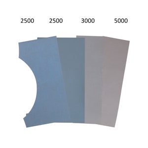 12 Stück Schleifpapier Nass Trocken Gemischt 2000 2500 3000 5000 Körnung für Glas Holz Metall Polieren Schleifmittel