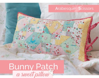 Patchwork Nursery Pillow PDF Pattern: Bunny Design