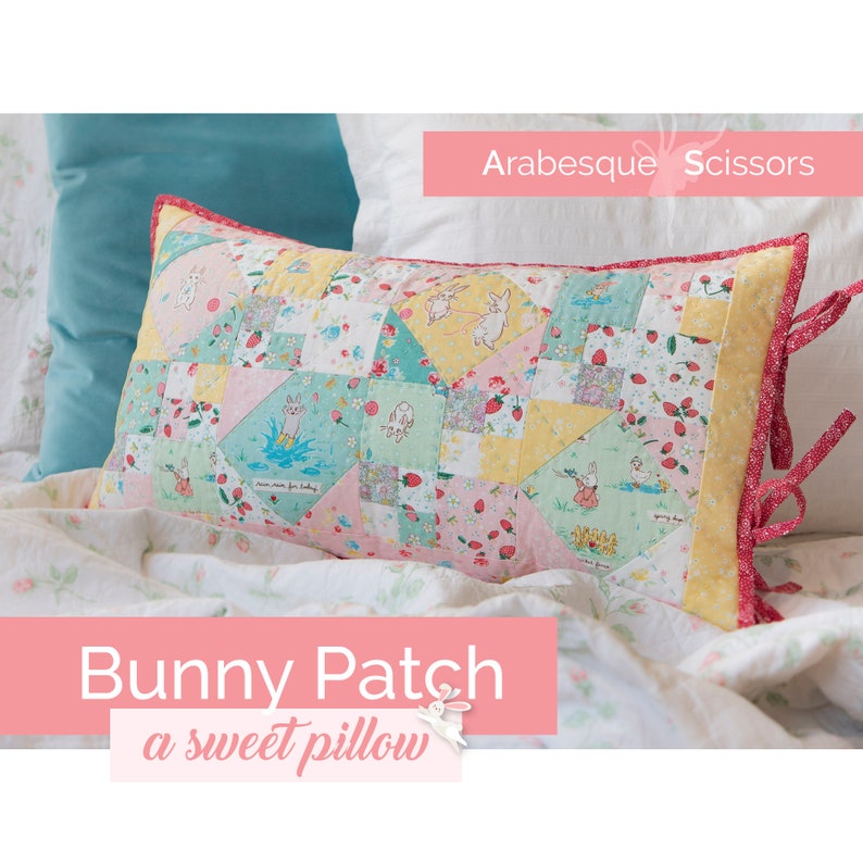 Patchwork Nursery Breakfast Cushion Bunny Patch Pillow Pdf image 1