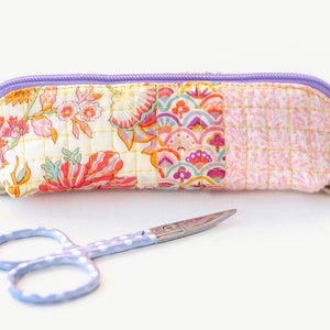 Tiny Zipper Pouch Arabesque Scissors Mini Makes Sewing notion Easy Pattern PDF Pattern Scrap Buster image 3