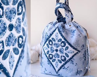 Fröhliche Beuteltasche | PDF-Schnittmuster | Beuteltasche mit Kordelzug