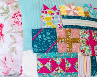 Christmas Pillow Mini Quilt Gift Exchange Pdf Pattern Arabesque Scissors