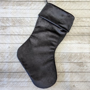 Black Velvet Christmas Stocking