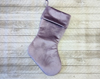 Lilac Light Purple Velvet Christmas Stockings