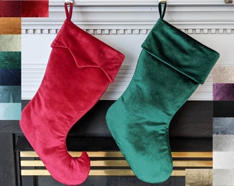 Custom Velvet Christmas Stocking, family stockings, color options
