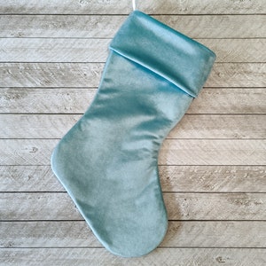 Aqua Velvet Christmas Stockings