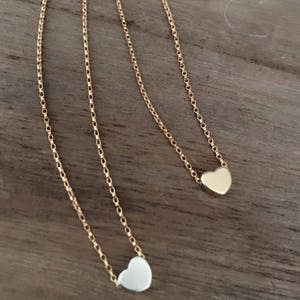 Gold Heart Necklace / Dainty Heart Choker / Gold Layering Necklace / Bridesmaid Necklace Gold Love Necklace, Minimalist, Bridesmaid, Wedding