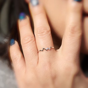 Sterling Silver 1mm Pulse Size 7 Finger Rings, Stacking Ring, V-Ring, 925 Silver Toe Rings, Knuckle rings, Minimalist Ring