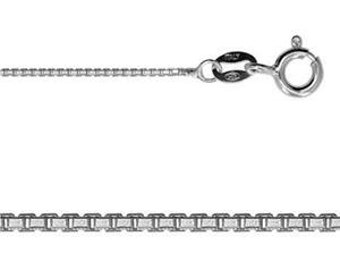 Basic Italian Sterling Silver 16 inch 1.1mm Diamond Cut Box Jewelry Chain Necklace 925 silver Box  Finished Jewelry Chain