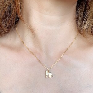Delicate shinning glossy cat Pendant  Necklace • Gold Fill or sterling silver chain Simple, dainty pet cat charm necklace