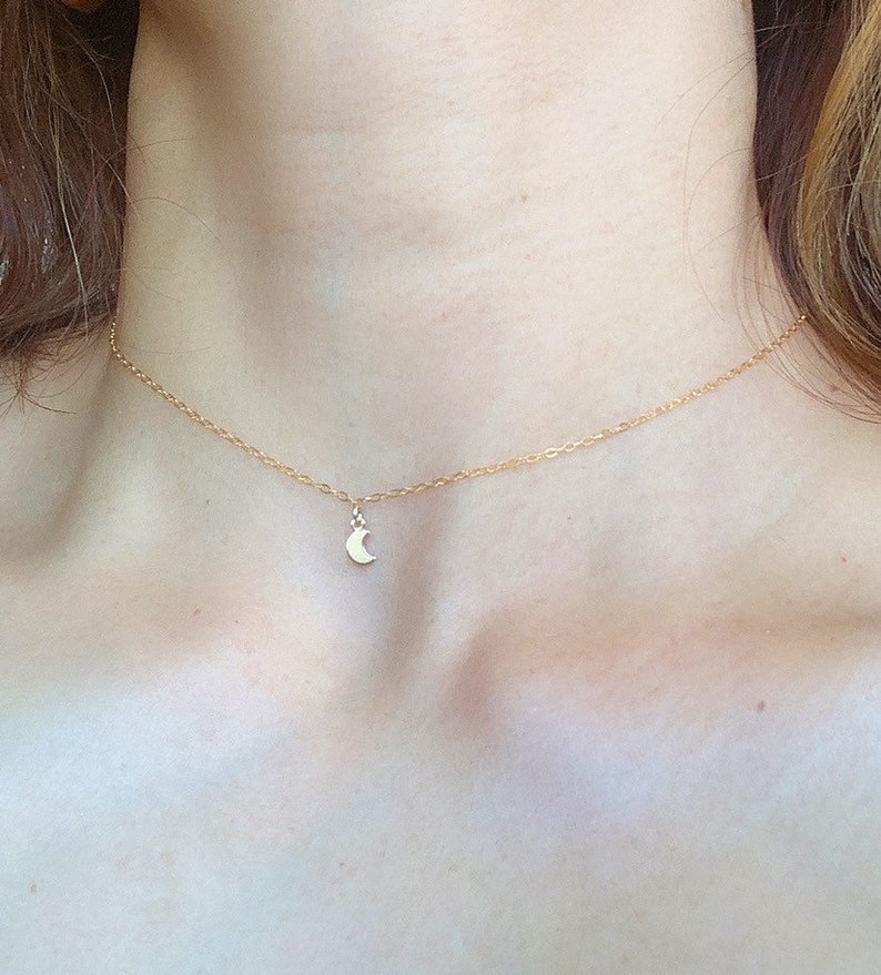 18K Gold Filled Dainty Star Charm Star Cutout Charm Necklace Etsy