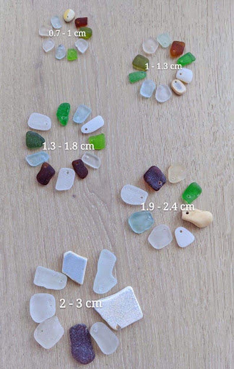 Drilled Seaglass Beads Beach Glass Jewelry Supply Genuine Etsy