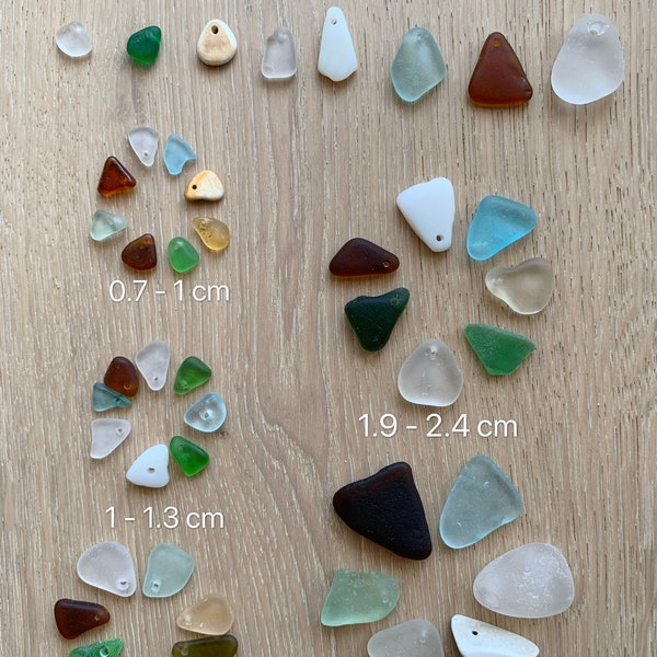 Drilled Seaglass Beads, Beach Glass Jewelry Supply, Genuine Sea Glass Jewelry Making Beach Sea Glass Drilled Bulk