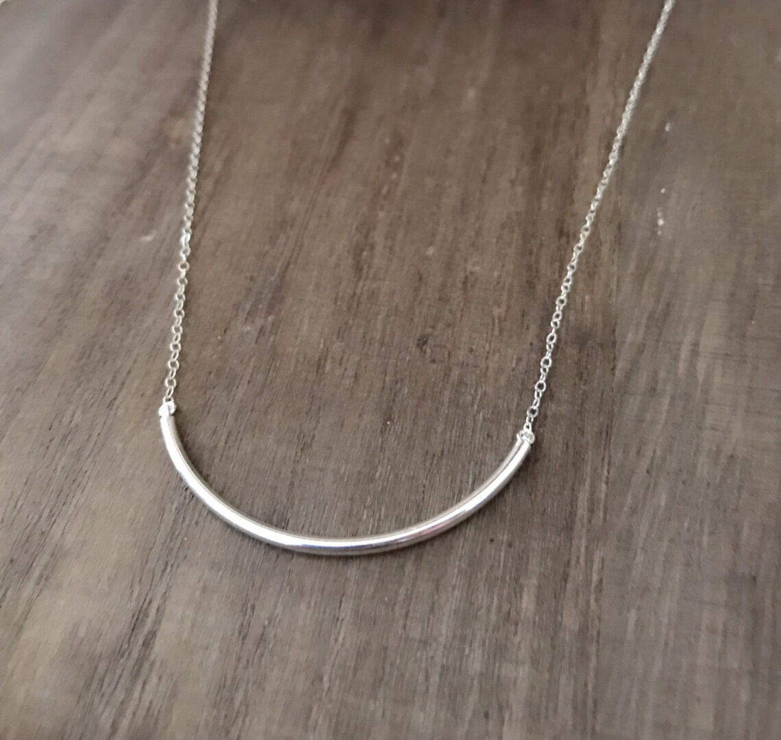 Gaia Large Sphere & Silver Tube Necklace - Long main image 0
