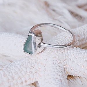 Light seafoam Sea Glass | Sea Glass Ring l Sea Glass Jewelry | Minimalist Jewelry