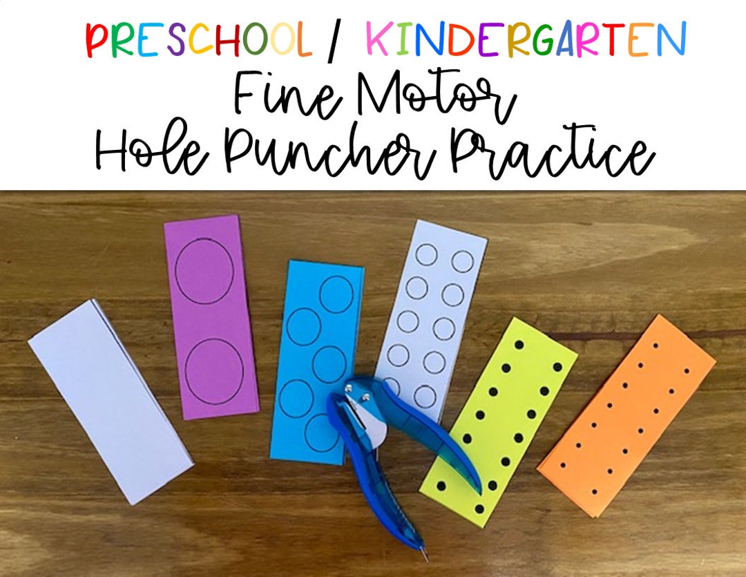 Hole Punch Practice Fine Motor Prek Preschool Kindergarten Etsy