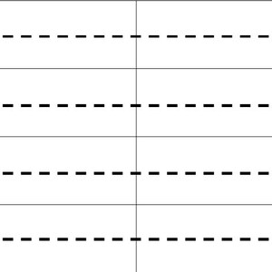 May include: A grid pattern with four horizontal dashed lines.