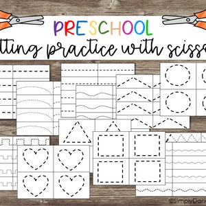 Scissor Skills | Cutting Practice | Preschool Worksheets | Preschool Printables | Scissor Skills Printable | Scissor Practice | Homeschool