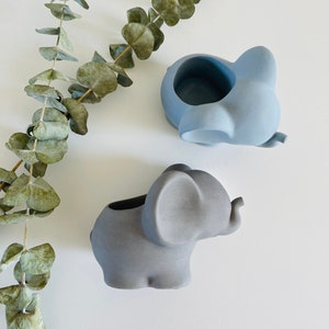 Elephant Planter Concrete Planter Minimalist Decor Concrete Decor image 1