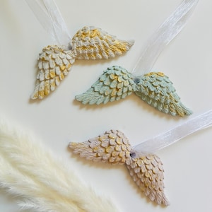 Concrete Angel Wings Ornament | Holiday Decor | Minimalist Decor | Concrete Decor