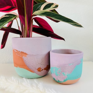 Coming Home Planter | Layered Concrete Planter | Tulip Shaped Plant Pot | Minimalist Planter | Indoor Planter