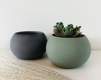 Concrete Spherical Planter | Plant Pot | Minimalist Planter | Indoor Planter