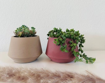 Concrete Planter | Harper Shaped Plant Pot | Minimalist Planter | Indoor Planter