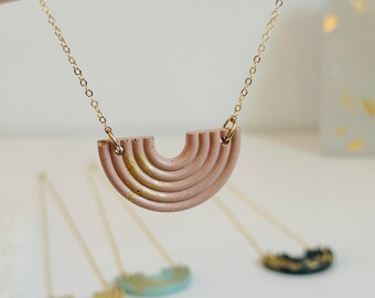 Zero Waste Concrete Necklace | Gold Filled | Minimalist Jewelry