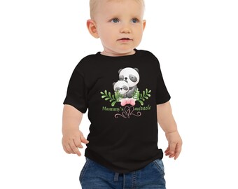 Mommy's Miracle | Panda Bear Cuddles Rainbow Baby Jersey Tee | Newborn Infant Shirt |Cute Baby Shower Gift | Baby 1st Birthday | 6-24 Months