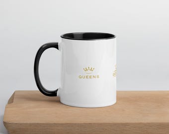 Queen of Tears | Mug with Color Inside (Size: 11 or 15 oz.) | QUEENS Group Crown Logo | K-Drama Inspired | Kim Soo-Hyun | Kim Ji-Won
