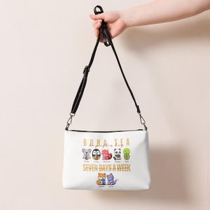 Crossbodytas Boba Tea | Bubbelthee | Boba-verslaafden en Boba-liefhebbers | Schattige dieren die elke dag aan bubble tea nippen