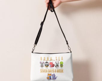 Boba Tea Crossbody Bag | Bubble Tea | Boba Addicts & Boba Enthusiasts | Adorable Animals Sipping Bubble Tea Everyday