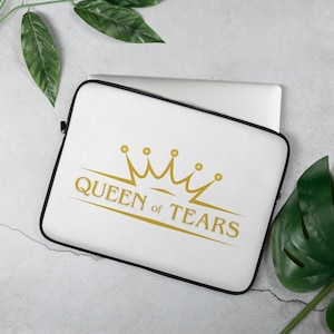 Queen of Tears | Laptop Sleeve (Size: 13&quot; or 15&quot;) | KDRAMA-inspired | Four-Leaf Clovers | Kim Soo-Hyun | Kim Ji-Won