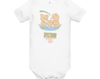 Spectrum of Love | Bear Family Rainbow Baby Onesie | Newborn Infant Bodysuit | Cute Baby Shower Gift | Autism | 1st Birthday | 3-24 Months