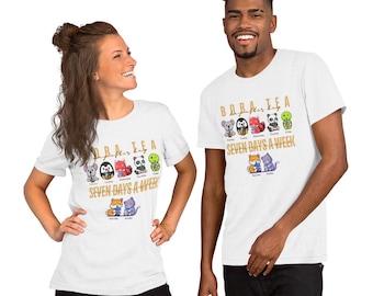 Boba Tea Unisex T-Shirt (Size: XS-5XL) | Adorable Animals Sipping Bubble Tea all Weeklong | Boba Addicts & Boba Enthusiasts | Boba Everyday