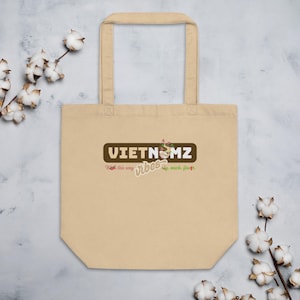 VietNomz Vibes Eco Tote Bag – Viet Puns | Bowl of Pho | Vietnamese Foodie Lover | Festive Viet Pride | AAPI Heritage | Celebrate | Party