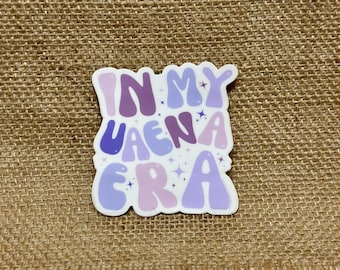 In My UAENA Era Vinyl Matte Sticker (Starry Purple Pastel Color Palette) | Weather-Proof Decal | Cute Kawaii KPOP Singer IU-Inspired Design