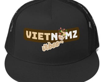 VietNomz Vibes Trucker Cap – Punny Viet Hat | Bowl of Pho | Vietnamese Foodie Lover | Festive Viet Pride | AAPI Heritage | Celebrate | Party