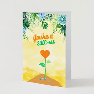 You're a Succ-ess Nature Greeting Card (As-Is or Custom) | Inspirational, Motivation & Uplifting | Mental Health | Dream Chaser | Graduation