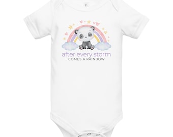 After Every Storm Comes a Rainbow | Panda Rainbow Baby Onesie | Newborn Infant Bodysuit | Cute Baby Shower Gift | 1st Birthday | 3-24 Months