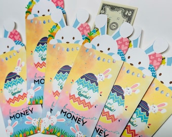 Personalizable Money Envelope for Cash | Easter Bunny Money | Baby Shower Money Holder |Birthday Spring Cash Envelope | Wedding Money Sleeve