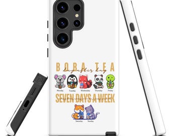 Boba Tea Tough Case for Samsung® Galaxy (Models S10, S20, S21, S22, S23, S24; e, Plus, FE, Ultra) | Bubble Tea | Boba Addicts & Enthusiasts