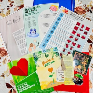 The Paper Hug Club – Paquete de regalo de suscripción para el alivio del agotamiento (para corazones cansados y mentes ocupadas) / apoya la salud mental, el corazón y el autocuidado